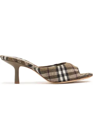 Burberry 65mm Hohe Stoff-mules „lf Mews Check“