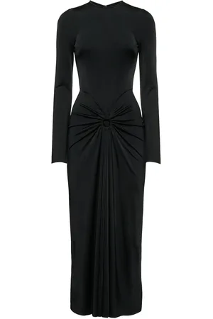 Victoria Beckham Glänzendes Midikleid Aus Schwerem Jersey