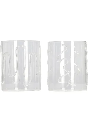 Ferm Living Set: 2 Gläser „tall Doodle“