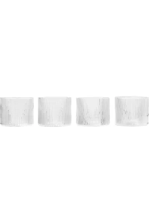Ferm Living Set: 4 Gläser „ripple“
