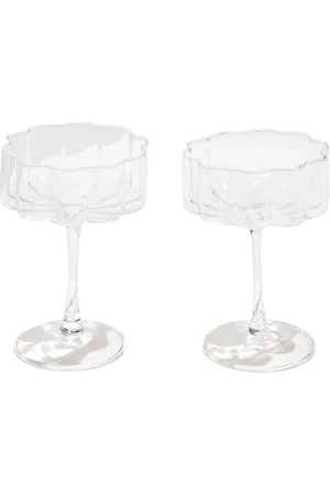 Fazeek Set: 2 Champagnerschalen „clear Wave“