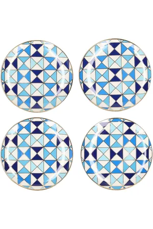 Jonathan Adler Set Of 4 Sorrento Porcelain Coasters