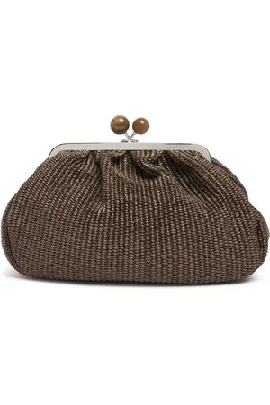 Max Mara Clutch Mit Raffia-effekt „fortuna“