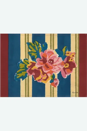 LISA CORTI Set: 2 Platzdecken „queen Stripes Bouquet“