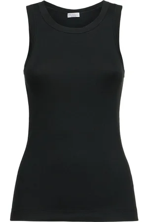Brunello Cucinelli Geripptes Jersey-tanktop