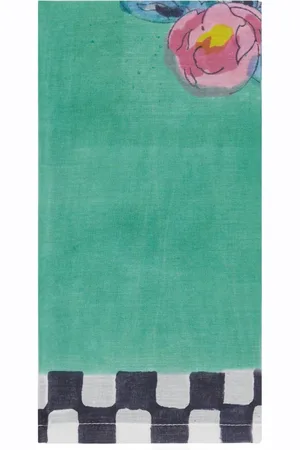 LISA CORTI Set Mit 4 Bedruckten Servietten „green Tile“