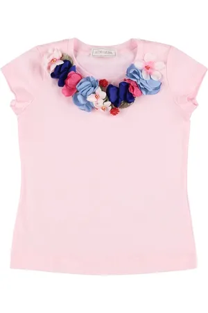 MONNALISA Flowers Jersey T-shirt