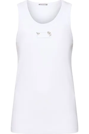 Moncler Tanktop Aus Baumwollmischung Mit Kunstperlen
