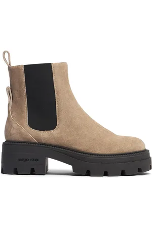 Sergio Rossi 25mm Hohe Chelseastiefel Aus Wildleder