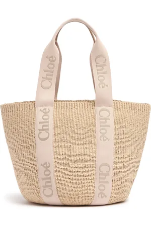 Chloé Große Tote Aus Raffia „woody“