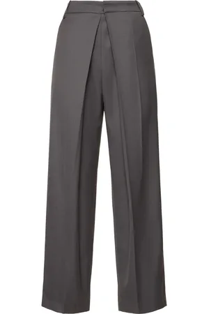 Low Classic Wool Blend Wide Pants