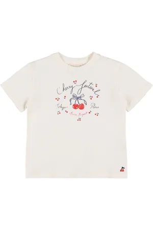 BONPOINT Bedrucktes T-shirt Aus Baumwolljersey