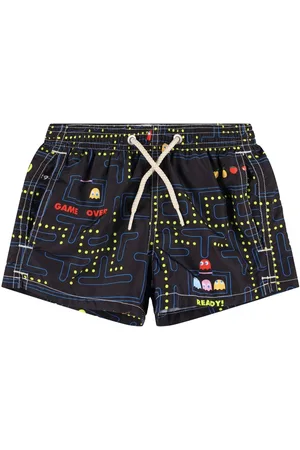 MC2 SAINT BARTH Badeshorts Aus Nylon Mit Pacman-druck