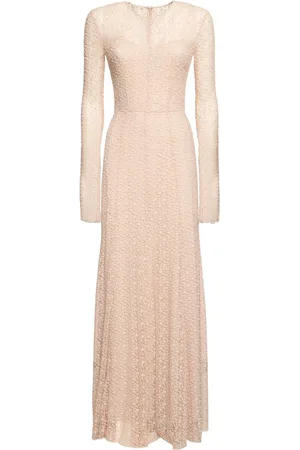 Serafini Drapiertes Kleid Aus Baumwollmischspitze
