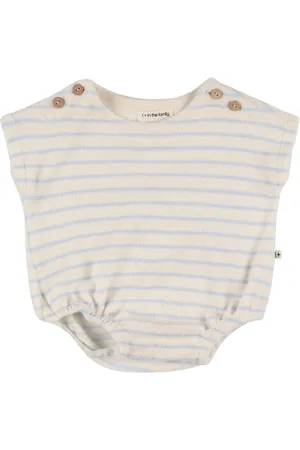 1+ IN THE FAMILY Striped Cotton Blend Bodysuit