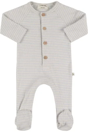1+ IN THE FAMILY Striped Cotton Blend Romper