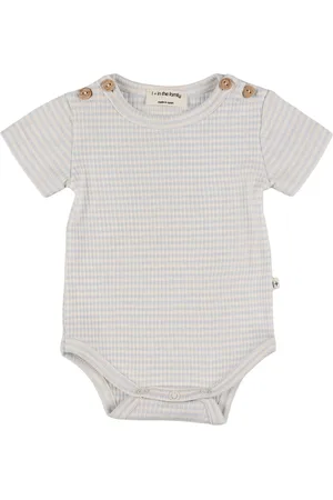 1+ IN THE FAMILY Striped Cotton Blend Bodysuit