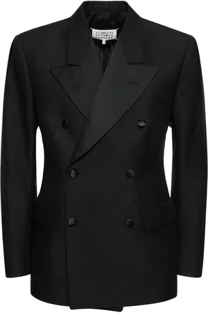 Maison Margiela Zweireihiger Blazer Aus Wolle