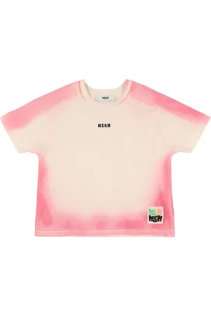 Msgm T-shirt Aus Baumwolljersey Mit Airbrush-effekt