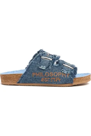 Philosophy Sandalen Aus Baumwollmischdenim