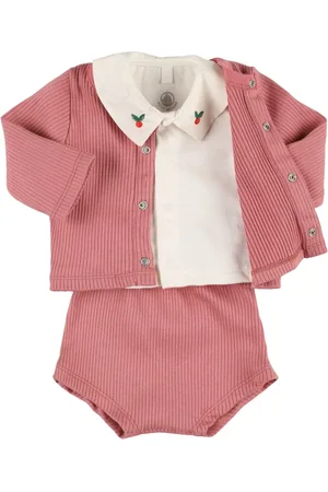 Petit Bateau T-shirt, Cardigan Und Hose Aus Baumwolljersey
