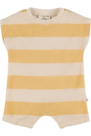 1+ IN THE FAMILY Striped Cotton Blend Terry Romper