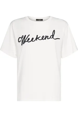 Max Mara T-shirt Aus Baumwolljersey Mit Stickerei „olga“