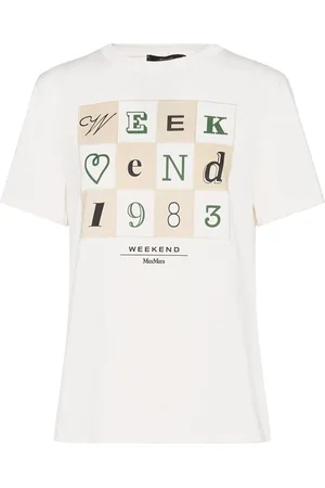 Max Mara Baumwoll-t-shirt Aus Jersey Mit Druck „teiera“