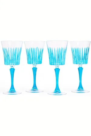 Les-Ottomans Set: 4 Handbemalte Weingläser