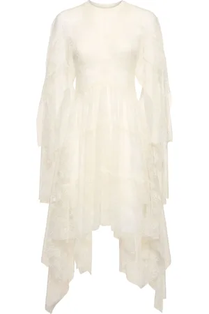 Serafini Drapiertes Kleid Aus Nylonspitze