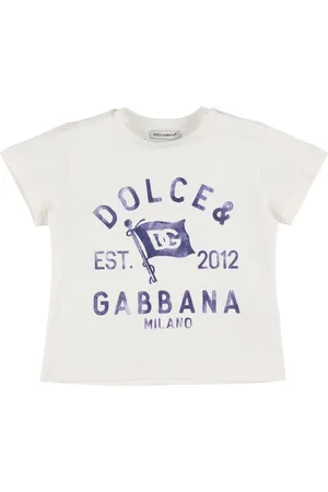 Dolce & Gabbana Bedrucktes T-shirt Aus Baumwolljersey