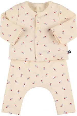 Petit Bateau Hose Und Strickjacke Aus Baumwolle Mit Druck