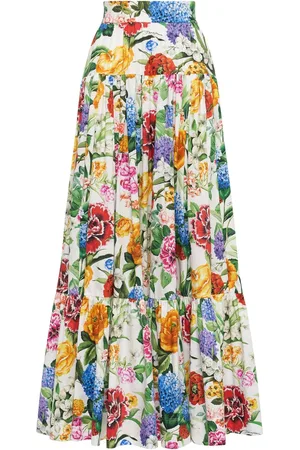 Dolce & Gabbana Maxirock Aus Popeline Mit Druck