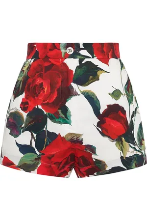 Dolce & Gabbana Shorts Aus Popeline Mit Druck
