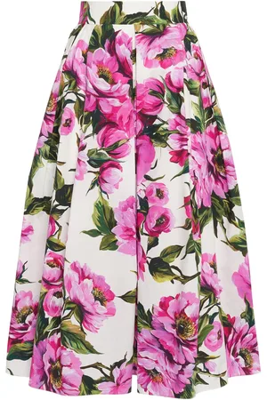 Dolce & Gabbana Midirock Aus Popeline Mit Druck
