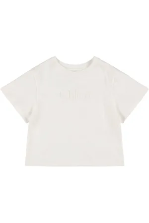 Chloé Besticktes T-shirt Aus Baumwolljersey
