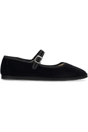 VIBI VENEZIA 10mm Hohe Mary Jane-loafer Aus Schwarzem Samt