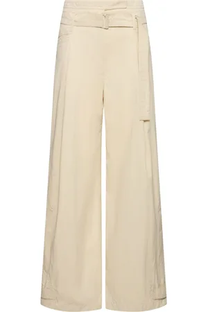 Low Classic Double Belt Cotton Blend Pants