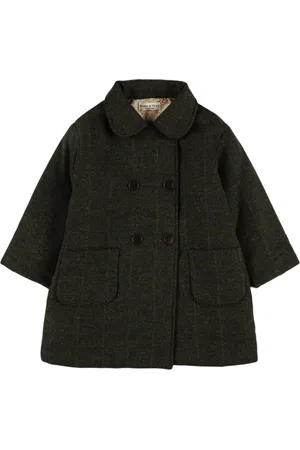 Babe & Tess Pinstriped Wool Blend Coat