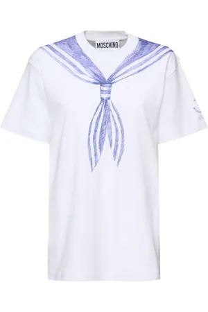 Moschino Bedrucktes T-shirt Aus Baumwolljersey