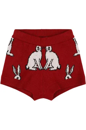 Maison Mangostan Strickshorts Aus Viskosegemisch Mit Kaninchendruck