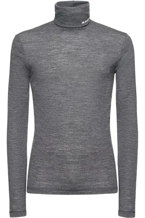 Jil Sander T-shirt Aus Wolljersey Mit Rollkragen