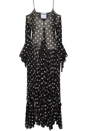 Moschino Bedrucktes Kleid Aus Seidengeorgette