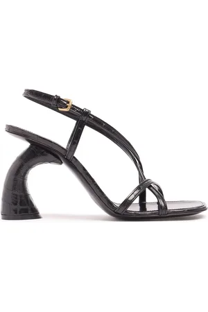 DRIES VAN NOTEN 95mm Mit Metallischem Leder Bezogener Sandaletten