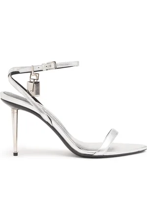 Tom Ford 85mm Sandalen Aus Metallischem Leder „padlock“