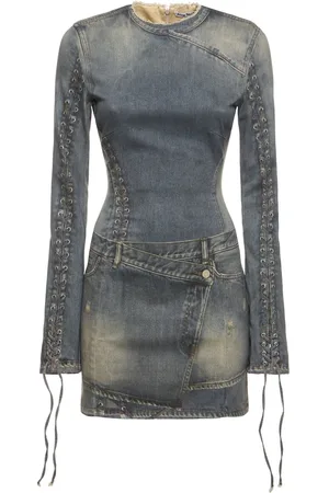 Acne Studios Minikleid Mit Denim