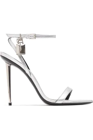 Tom Ford 105mm Sandalen Aus Metallischem Leder „padlock“