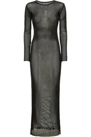 St Agni Maxikleid Aus Baumwollmesh Mit Verzierung
