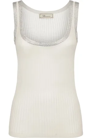 BLUMARINE Gestricktes Tanktop Mit Verziertem Kragen