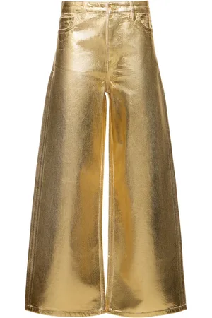 Ganni Jeans Aus Baumwolldenim Mit Weitem Bein „foil“